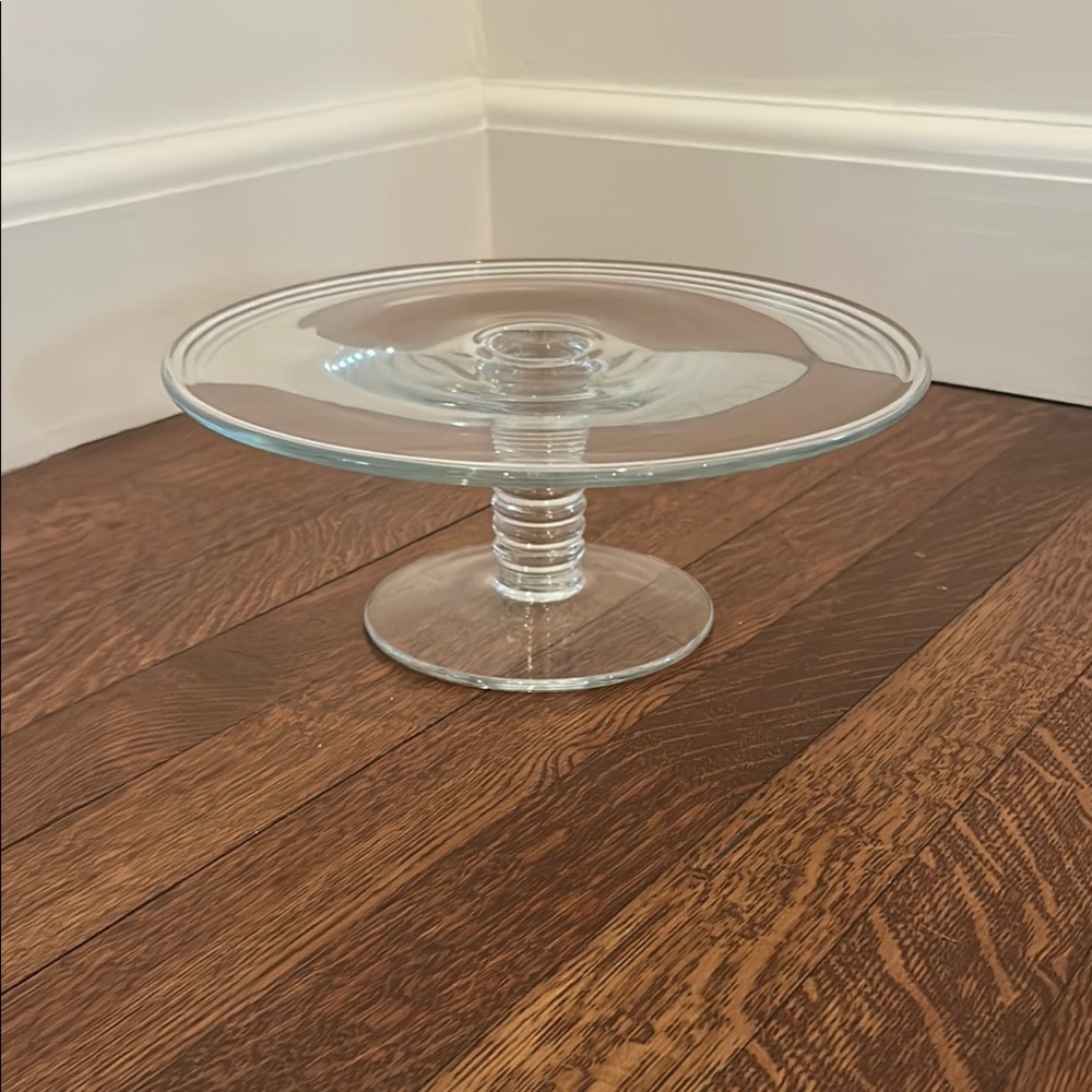 Tiffany & Co Mesa Glass Cake Stand